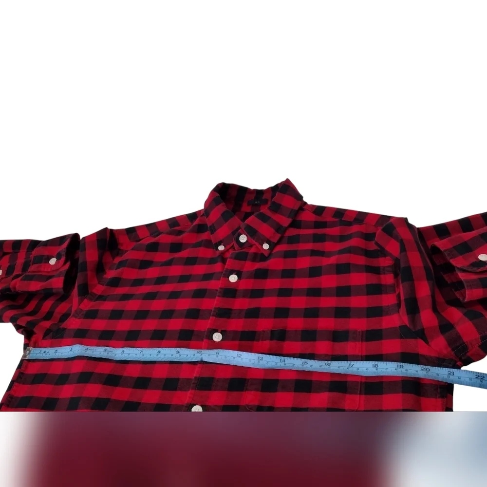J. Crew Red Black Plaid Casual Button Down Shirt Sz M - Picture 12 of 14